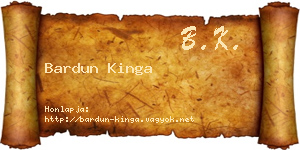 Bardun Kinga névjegykártya
